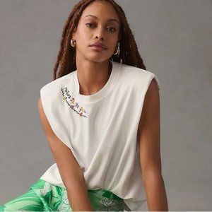 FARM Rio Nature Is The Future Embroidered Tee Shirt